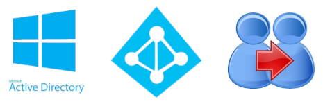 Decorative image - Active Directory and Azure Active Directory icons with user icon and sync arrows