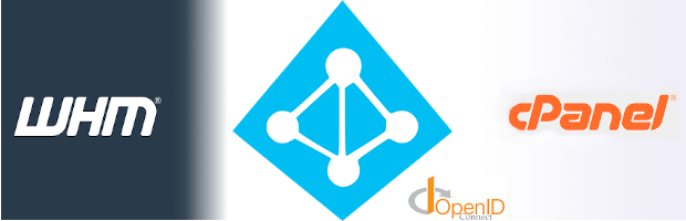 Title image of cPanel, WHM and Azure AD logos
