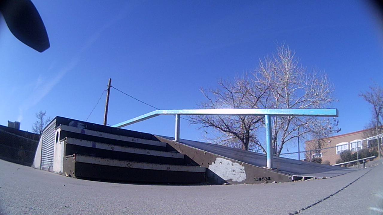Alternate view of the fun box at Lafayette Park in Albuquerque, captured with the Holystone F181G stock camera lens