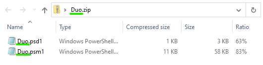 Screenshot of properly named zip archive/file with the 2 module files at its root