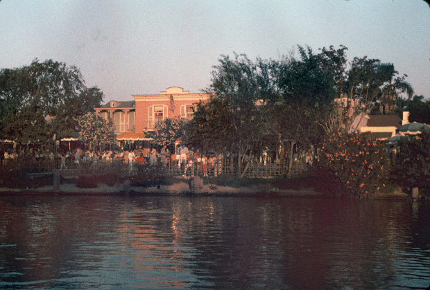 Don DeFore&rsquo;s Silver Banjo Barbecue (BBQ) viewed from Tom Sawyers Island